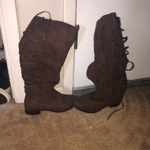 Brown Lace Up Boots